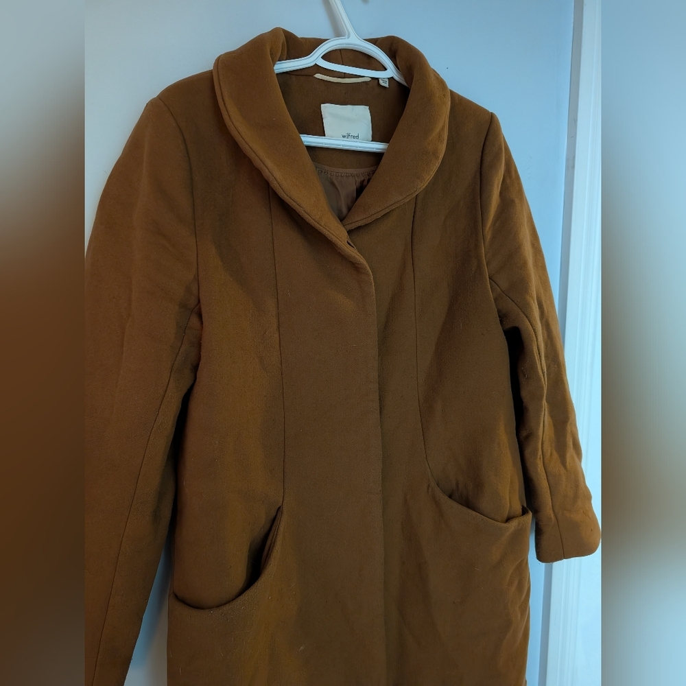 Wilfred Wool Cashmere Blend Coat – Brown | Size L - Picture 3 of 13